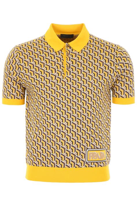 yellow prada polo shirt|Prada long sleeve t shirt.